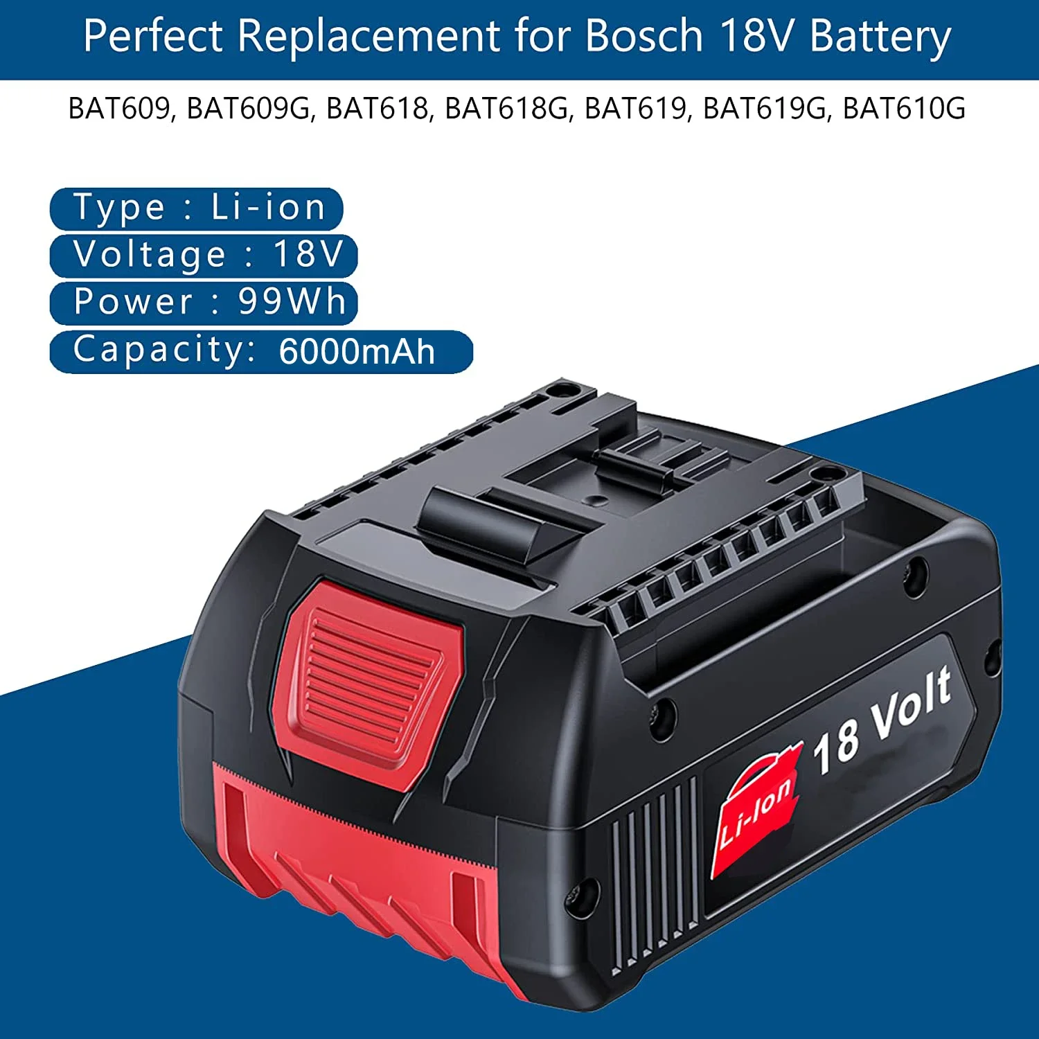 Аккумулятор для Bosch 18 В BAT609 BAT618