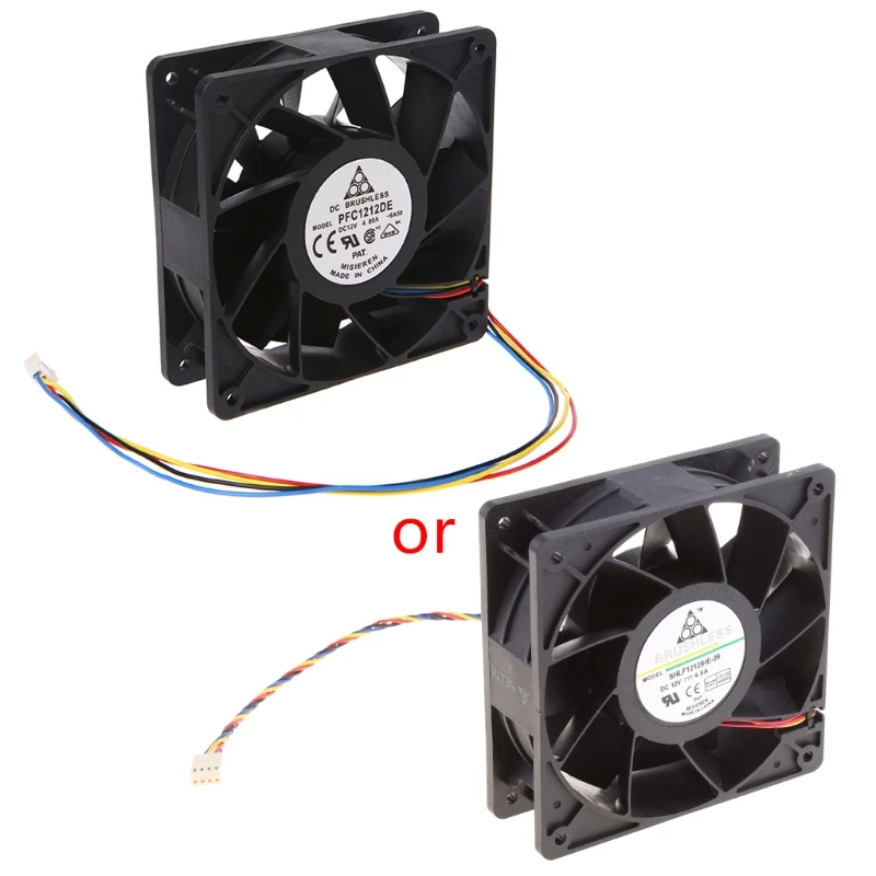 PFC1212DE 120 мм DC 12В 4.8A Вентилятор охлаждения 120x120x38 4-p шариковый подшипник 7500 об/мин