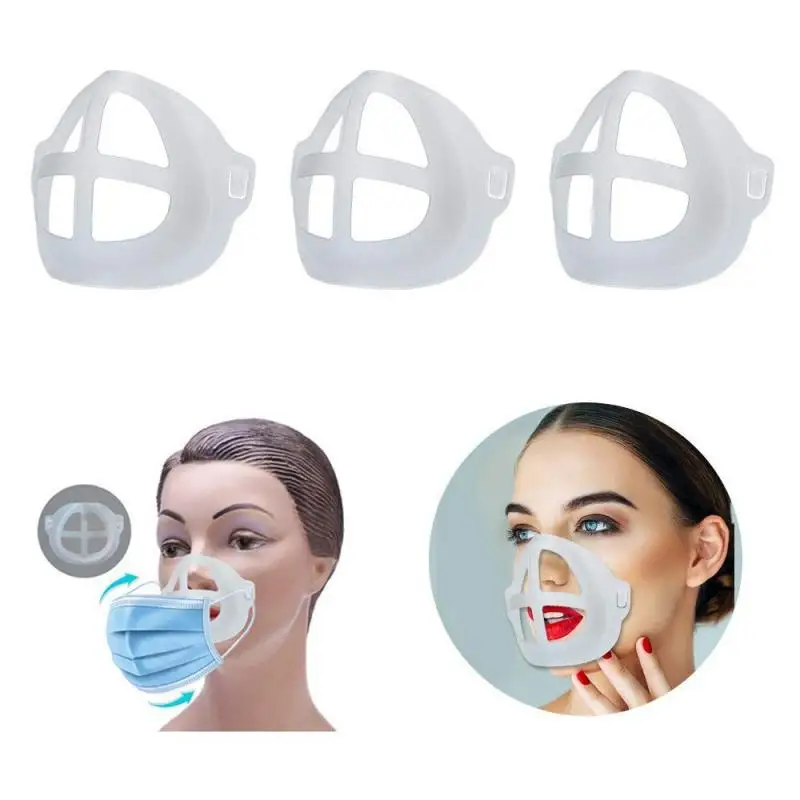 

3D Mouth Mask Support Breathing Assist Help Mask Inner Cushion Bracket Food Grade Silicone Mask Holder Breathable Valve TXTB1