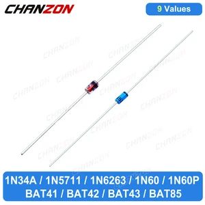 1N34A 1N5711 1N6263 1N60 1N60P BAT41 BAT42 BAT43 BAT85 Small Signal Schottky Barrier Switching Diode Axial for TV AM FM Radio