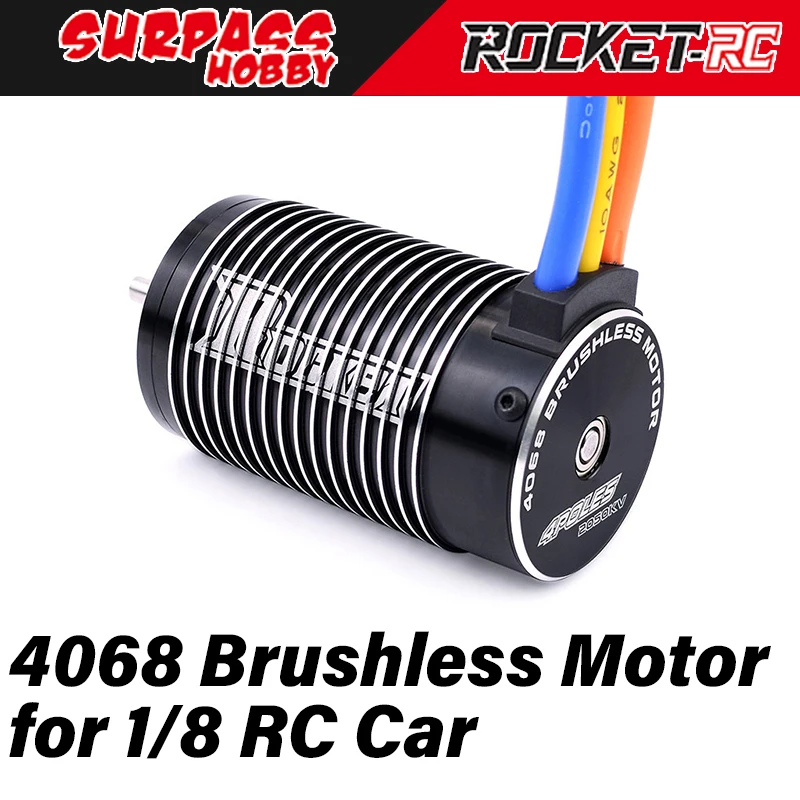 

Surpass Hobby Rocket 4068 Brushless Motor Waterproof Motors 2650KV for 1/8 RC Car Monster Trucks Off-road Truggy Drift Traxxas