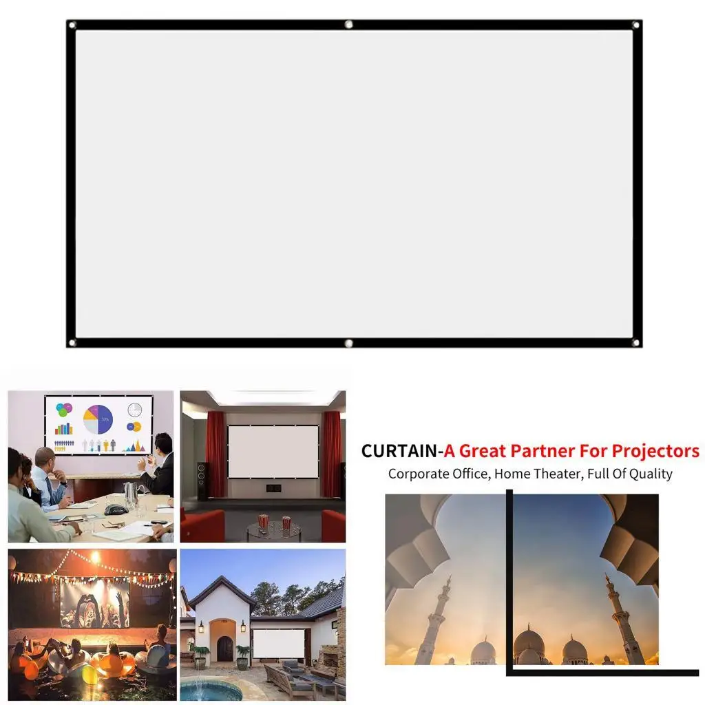 

Foldable Screen 160 ° Wide Viewing Angle Movies Screen for Home Theater