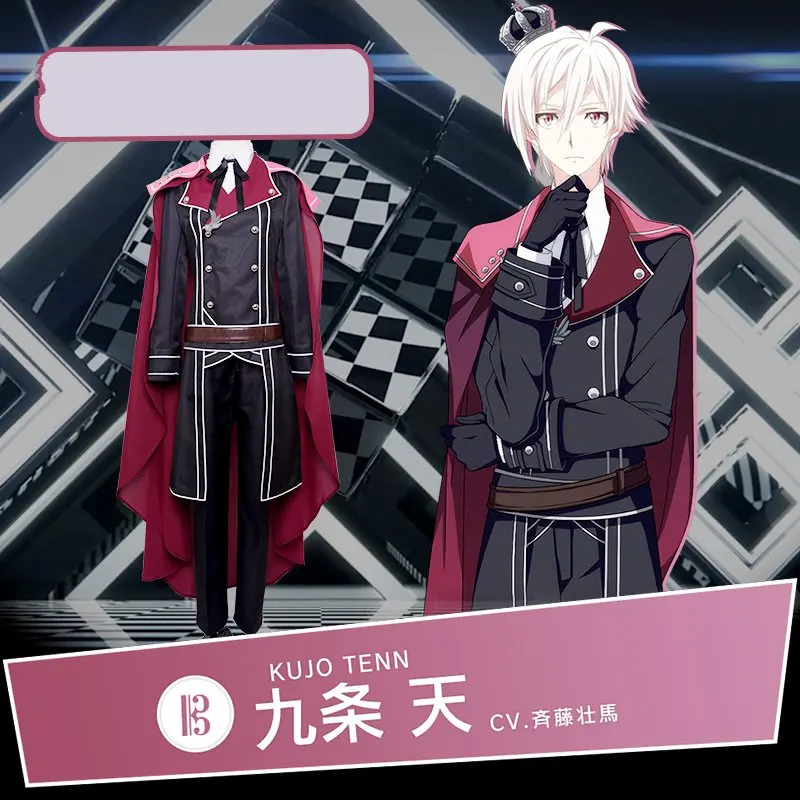 

Anime! Idolish7 TRIGGER Kujo Tenn Gothic Military Uniform Cosplay Costume Stage Halloween Carnival Suit Full Set