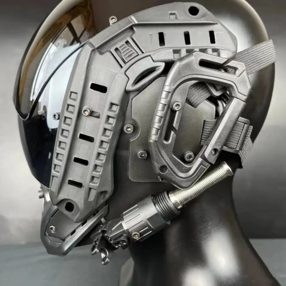 Маска Cyberpunk для косплея ручной работы персонализированная Механическая научная