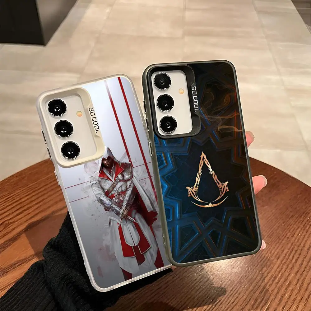 A-Assassins C-Creeds Game Phone Case For Samsung Galaxy S24 S23 S22 S21 S20 Note20 Ultra Plus Fe colored silver Cover