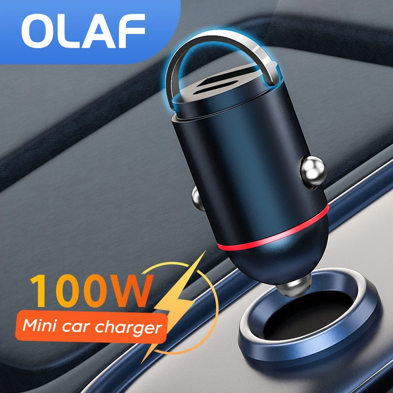 

100w USb+PD 15w Car Charger Full Agreement QC 3.0 Fast Charging For Huawei Samsung iPhone OPPO Vivo Xiaomi Oneplus Phone Adapter