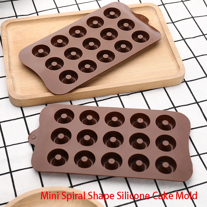 

3D Donut Silicone Gummy Mold 15 Cavity Donut Ring Maker Chocolate Cake Candy Cookie Mould Accessories Kitchen Baking Form Tools