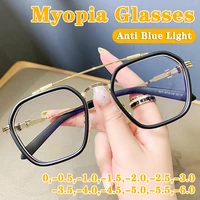 anti blue light myopia glasses men and women square grade glasses 0 to 6 0