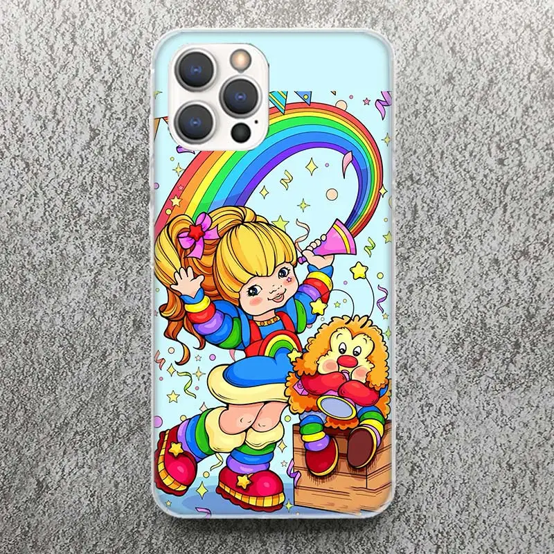 Мягкий чехол R-Rainbow Cute Brite Print для iPhone 16 15 14 13 12 11 Pro Max Art Phone Shell XS XR X SE 7 Plus 8 с узором