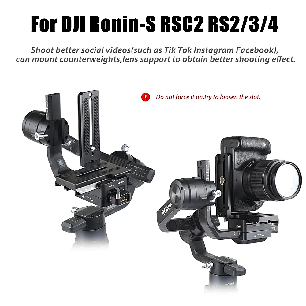 Фото Совместимый с DJI Ronin-S, RSC2, RS2, RS3, RS4, ZHIYUN Weebill S/2/3, Crane2/3 стабилизатором вертикальный кронштейн-крепление с быстросъемной пластиной №4