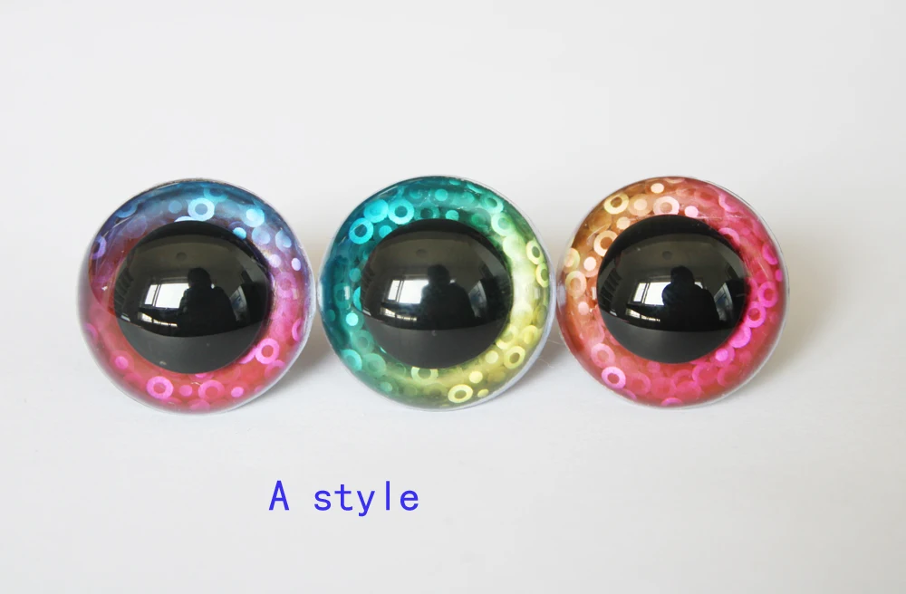 60pcs--L12---13mm--50mm przezroczyste okrągłe oczy ochronne dla zwierząt + nowa tkanina twarda podkładka do pluszowej lalki diy-opcja stylu