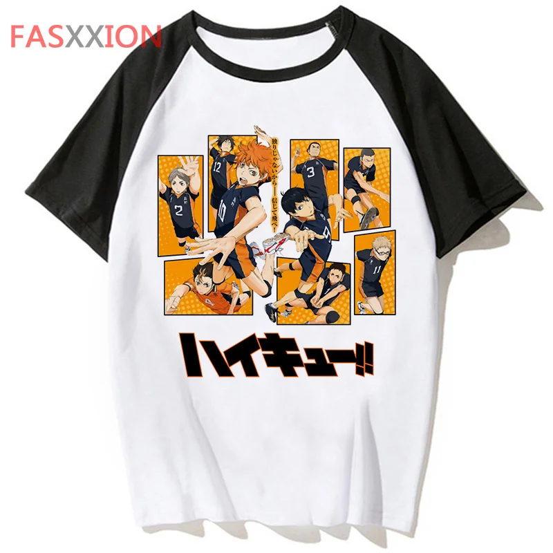 

Футболка haikyuu, футболка в стиле хоп, уличная одежда для мужчин, забавная мужская одежда в стиле хип-Харадзюку, футболка