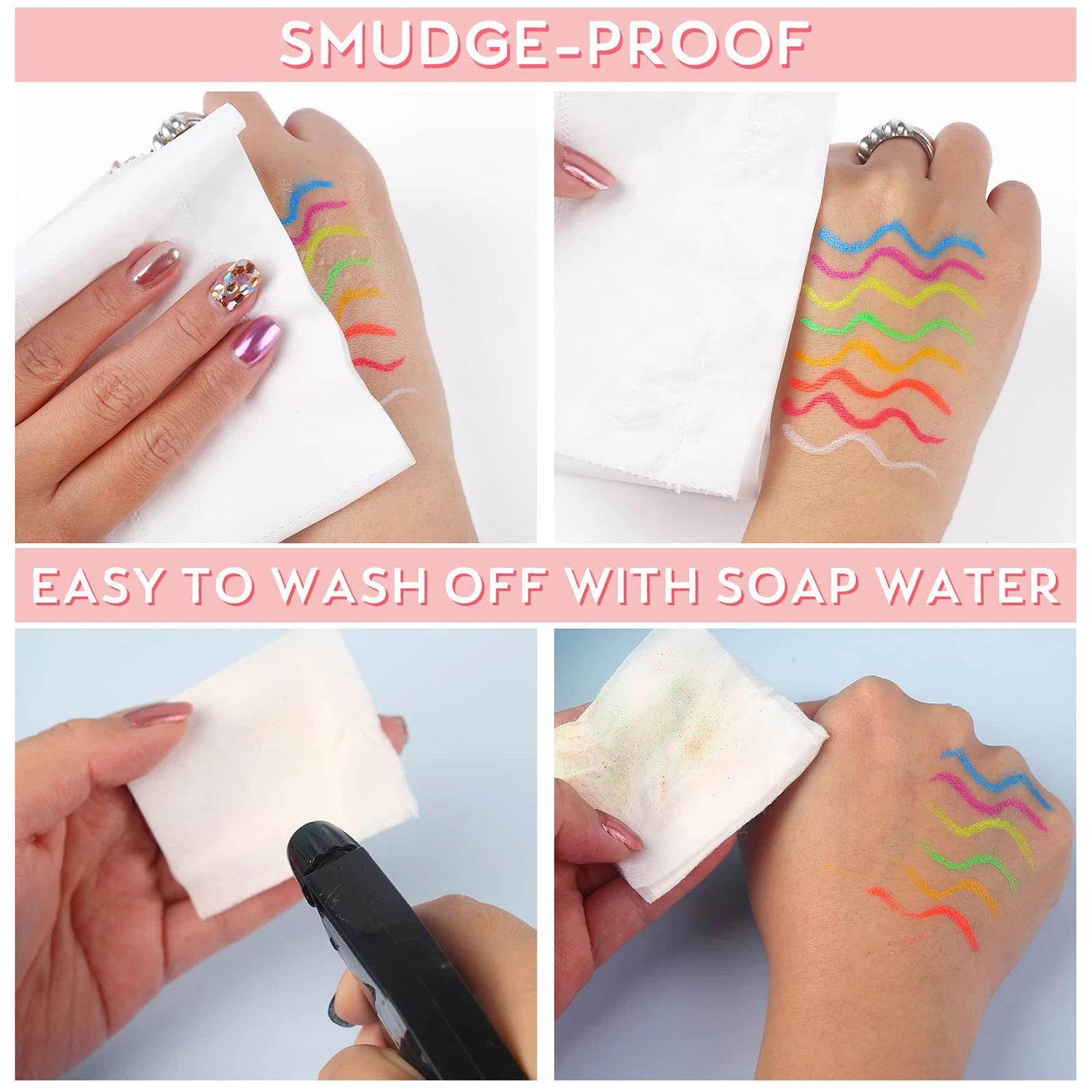 Набор жидкой неоновой подводки для глаз 8 цветов водостойкая матовая подводка с