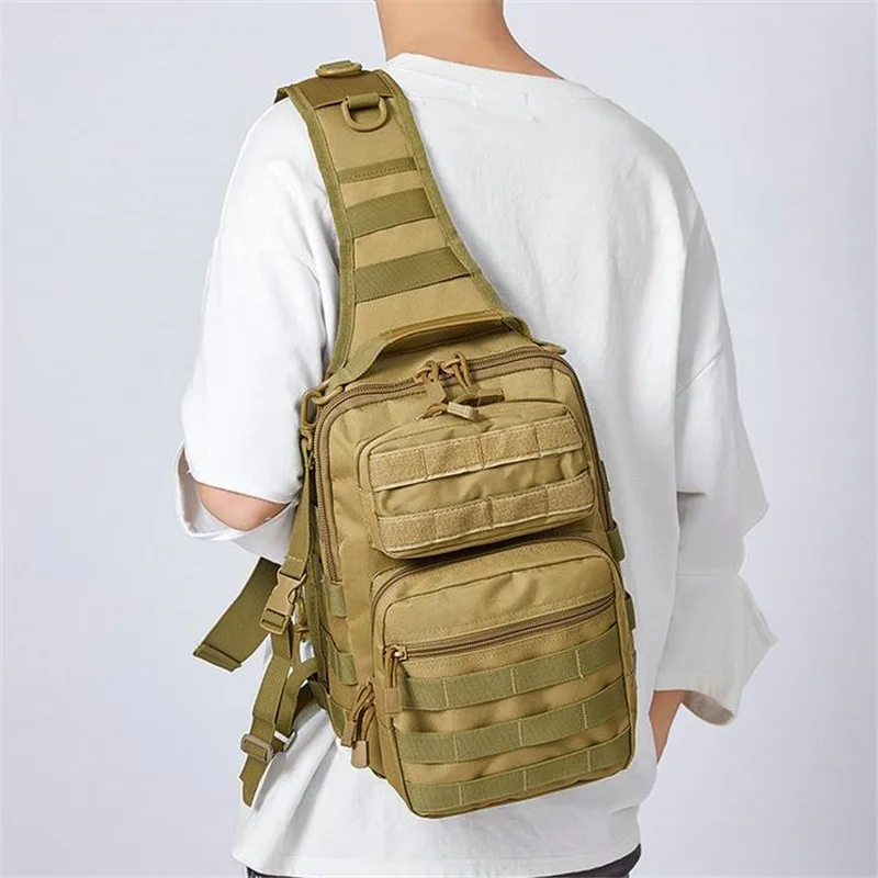 

Large Capacity Men's Bag Tactical Chest Bag Hunting Fishing Handbag Camping Hiking Shoulder Bag Crossbody Bag 40#7