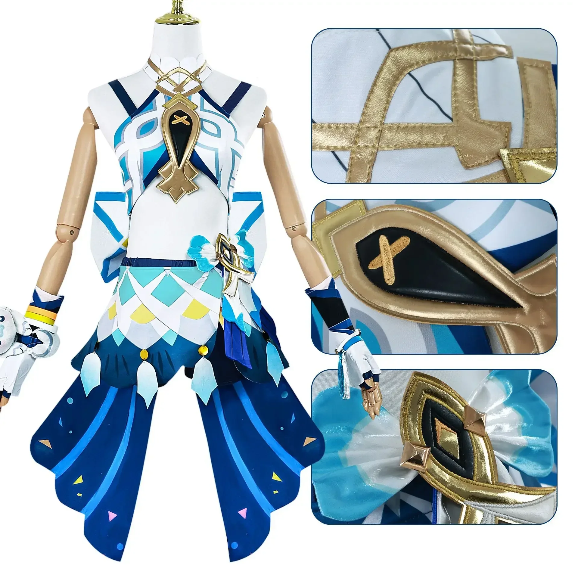 Muinaa Cosplay Costume Set Для Девочек Игровой Genshin Ударопрочный Костюм С Париком