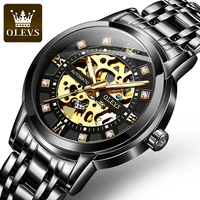 olevs men for watch luxury automatic mechanical men watch waterproof sports wristwatch fashion casual hollow design mens watch
