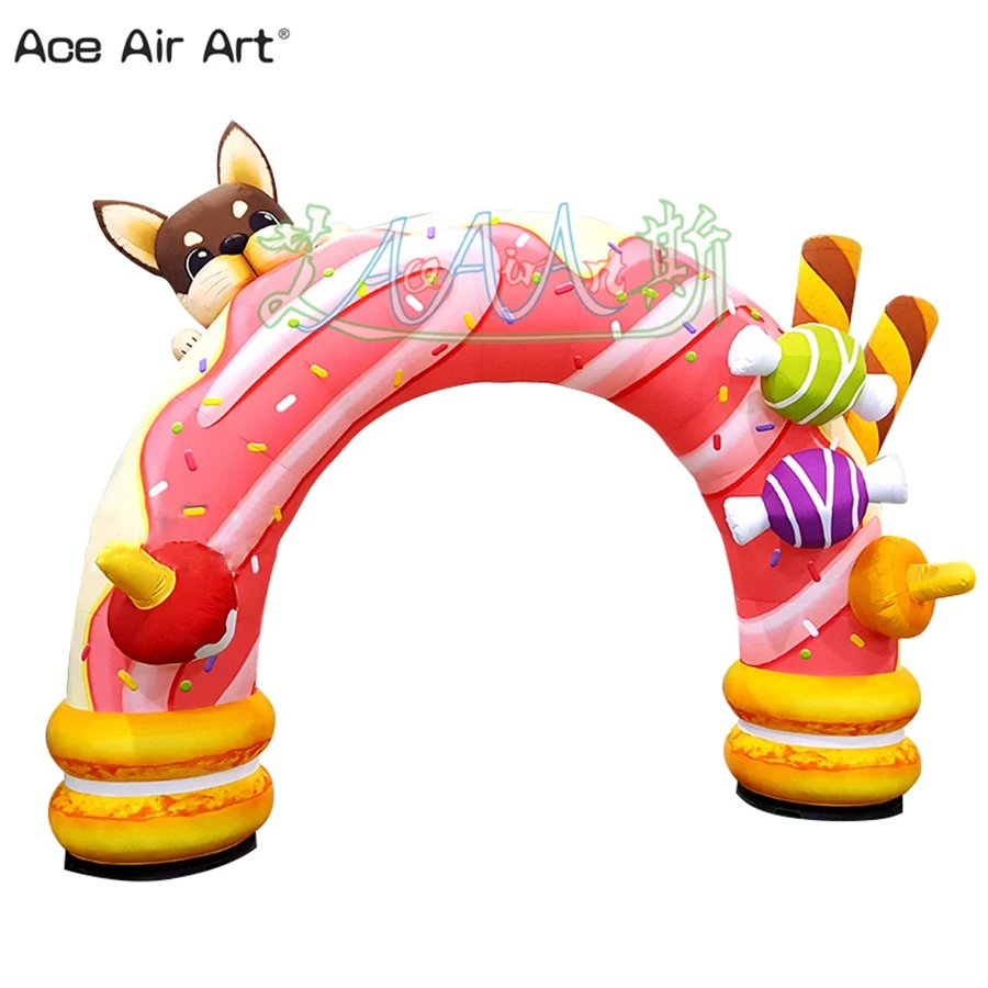 

5mLX5mH Attractive Inflatable Arch Candy Archway For Outdoor Event Party Exhibitions Advertising Ace Air Art Manufacture