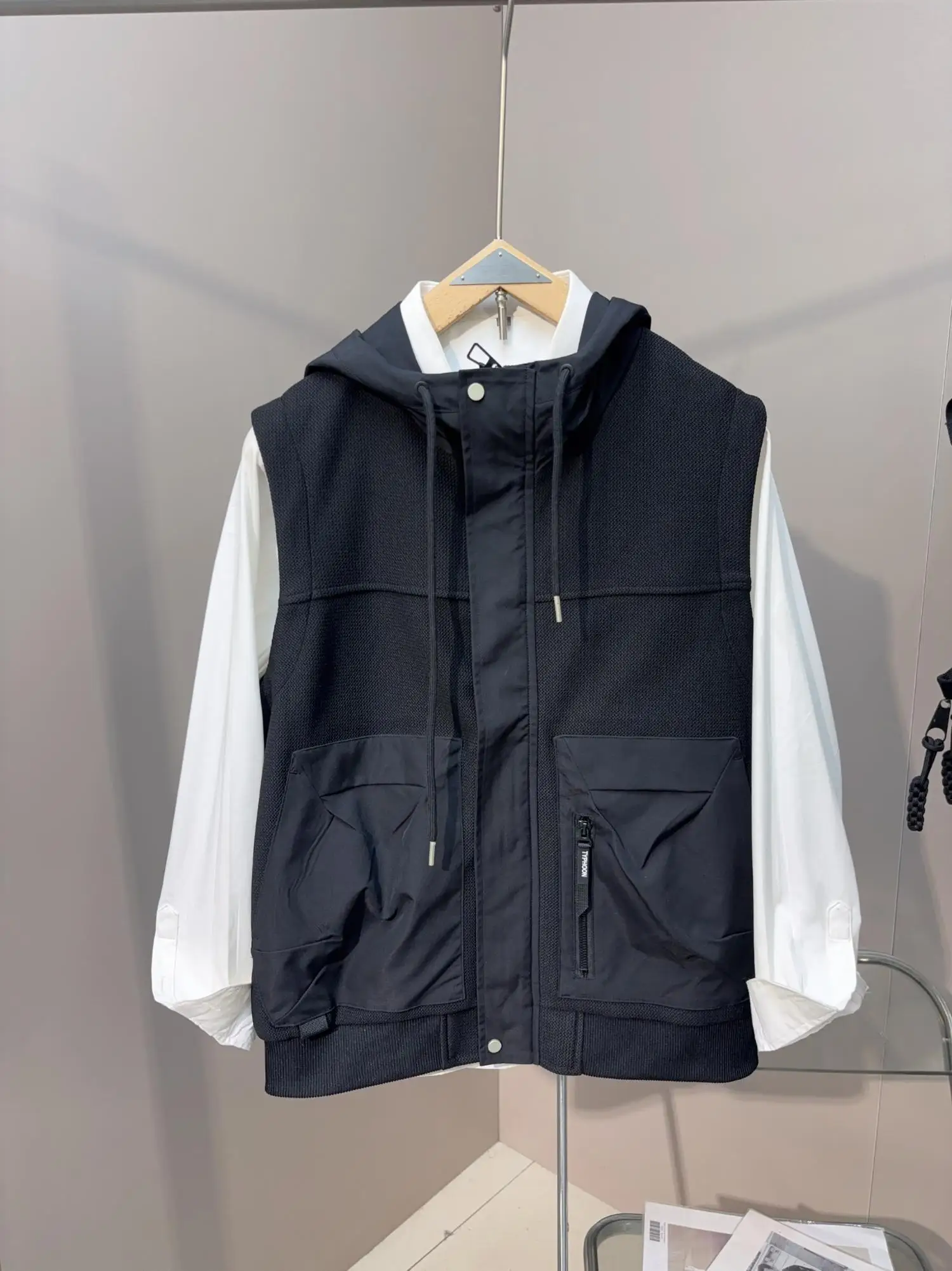 Vest Men's 2024 Autumn New Sleeveless Loose Plus size Casual Patchwork Fashion Outer Wear