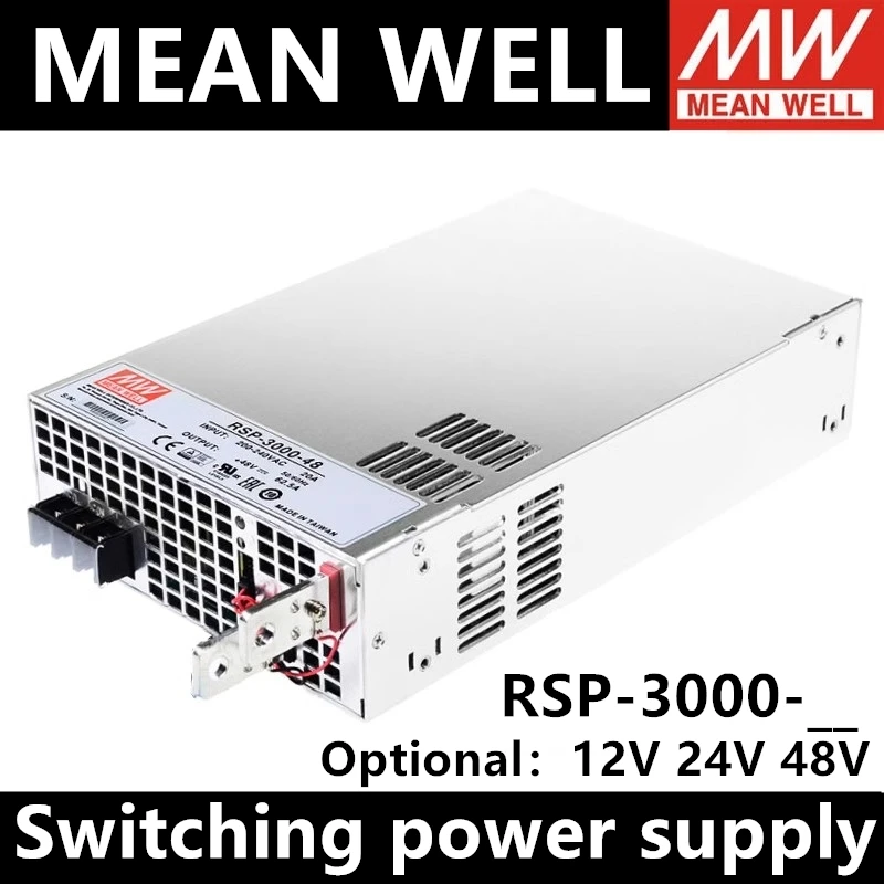 

Taiwan MEAN WELL RSP-3000-12 RSP-3000-24 RSP-3000-48 3000W PFC AC DC Power supply single output Switching Power Supply