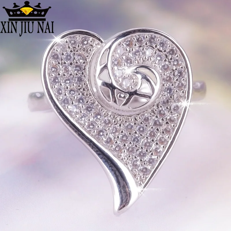 

Сверкающее серебряное кольцо в форме сердца с бриллиантами ювелирное изделие кольцо с кристаллами парные модные свадебные подарки для девочек 6-10 кристаллы