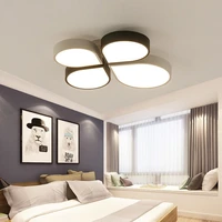 white grey modern led wooden ceiling light dimmable 220v 24w nordic retro flat top led light for kids room kitchen bedroom