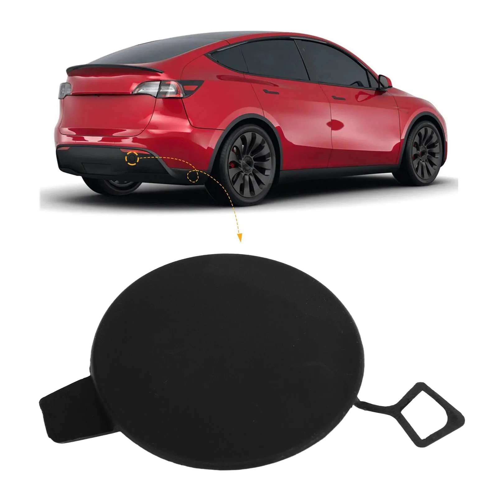 Стильная Крышка Фаркопа Заднего Бампера Из АБС-пластика Для Tesla Model Y — Сменная