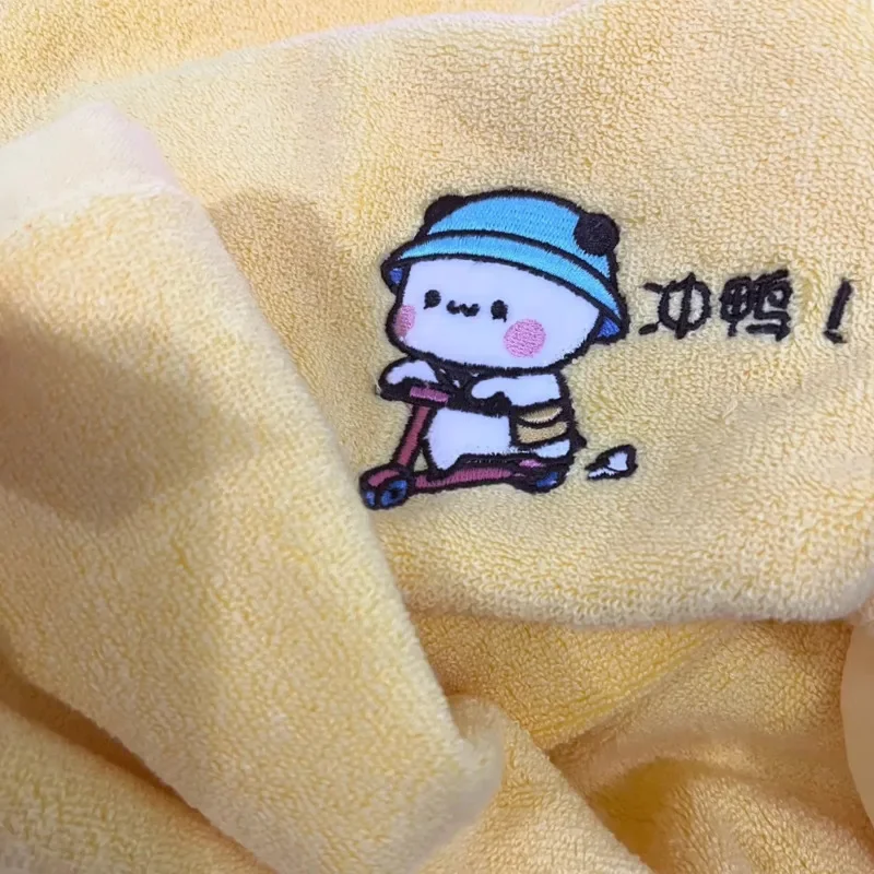 Квадратное полотенце Kawaii Bubu и Dudu милое мягкое сильное поглощение воды медведь