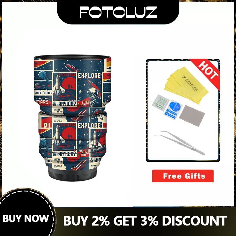 

Wrap Skin for FUJIFILM XF56F1.2 Fashion Classic Lens Skin XF56F1.2 Camera Sticker Anti-scratch Protector Film Cover