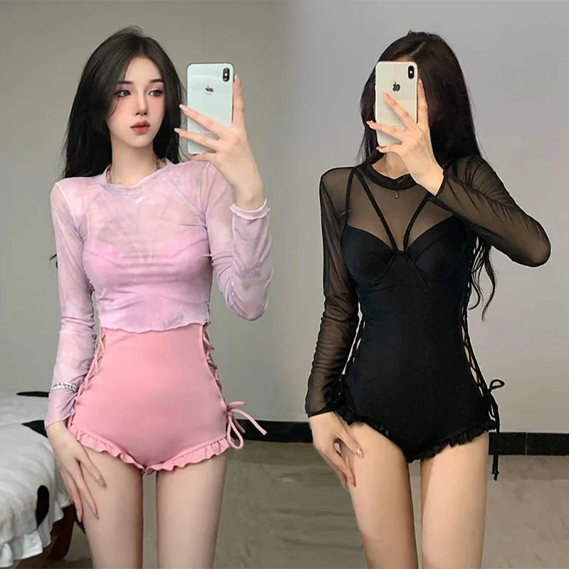 

2023 пикантный Женский комплект бикини с пуш-ап, однотонная одежда для плавания и накидка, Модный Купальник на шнуровке, пляжная одежда