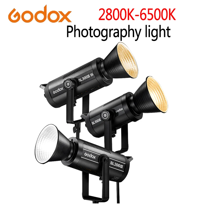 

Godox SL300III 2800K-6500K LED Video Light APP Control 300W Bowens Mount Daylight Lamp For Video Photography Studio Live Stream