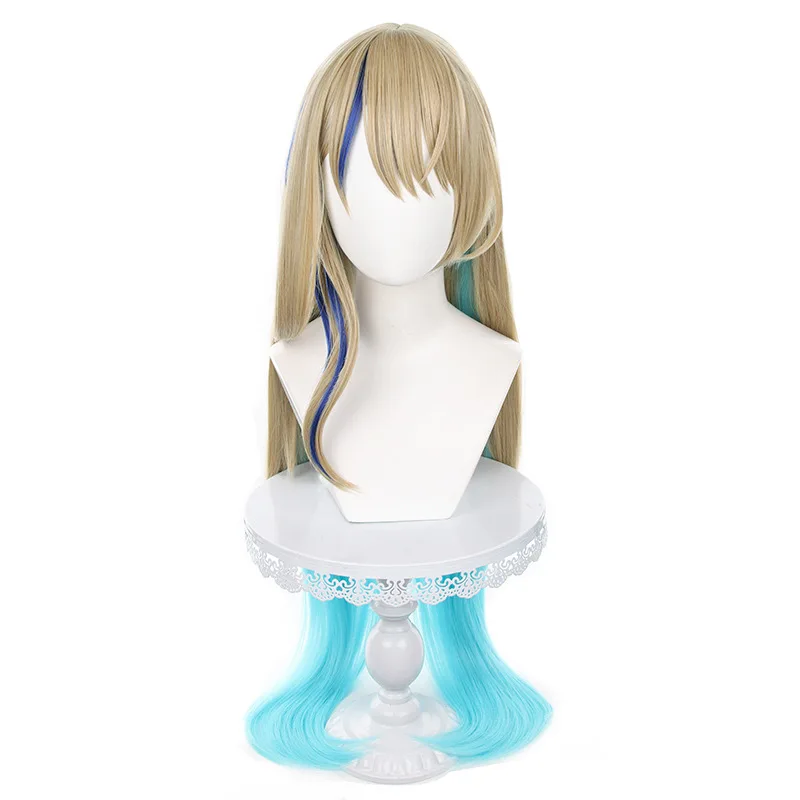 

Anime Serval Cosplay wig Honkai Star Rail Cosplay Brown Mixed Blue Long Wigs Woman Heat Resistant Synthetic Hair Wigs Cap