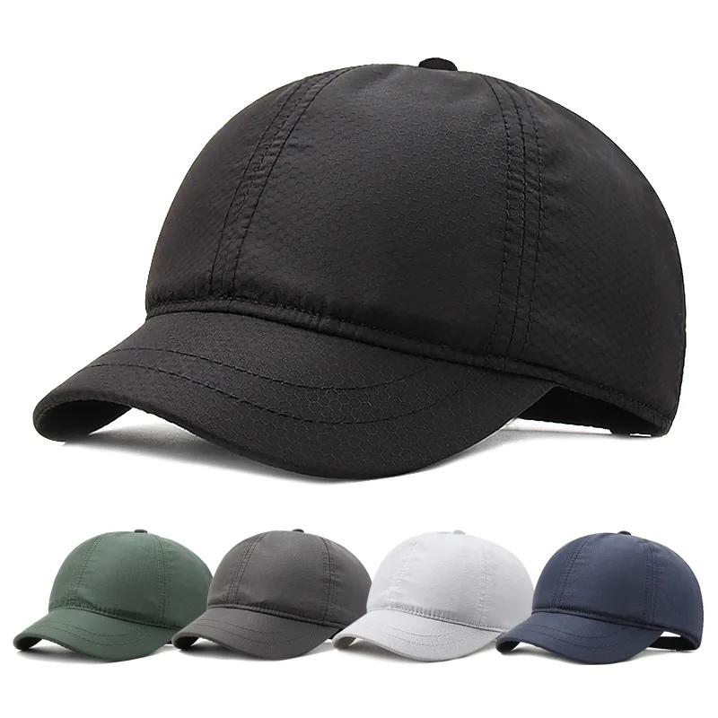 

Unisex Vintage Short Brim Baseball Cap Men Women Quick Drying Dad Hat Adjustable Trucker Style Low Profile Caps Cycling Cap