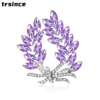 luxury rhinestone wheat ear brooch collar pins for suit shining women mens casual party brooches jewelry