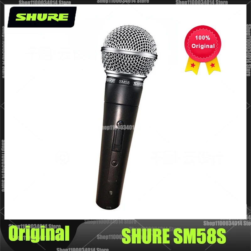 

Original Shure SM58S Wired Professional Vocal Microphone Cardioid Dynamic Microphone Lavalier Microphone Studio Microphone