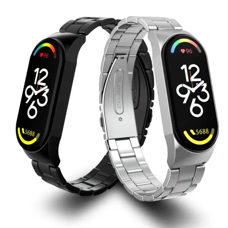 

Металлический браслет из нержавеющей стали для Xiaomi Band 7, ремешок для часов, ремешок для замены ремешка для часов Xiaomi Band 7, умные аксессуары