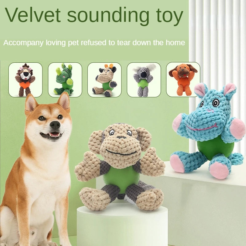 

Dog Toys,Multi-Function Dog Chew Toy,Rubber Flannelette Splicing Toy,Teeth Cleaning,Dog Food Dispensing Toy for Medium,Large Dog