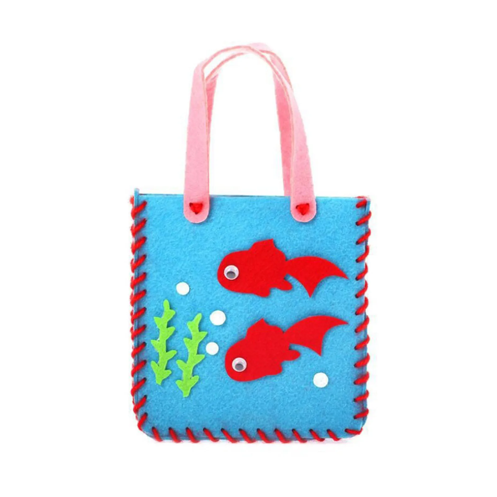 

Nonwoven DIY Handbag Preschool Animal Theme Handicraft Toy Arts For Kids Learning Funny Sewing Project Gift Beginner Educational