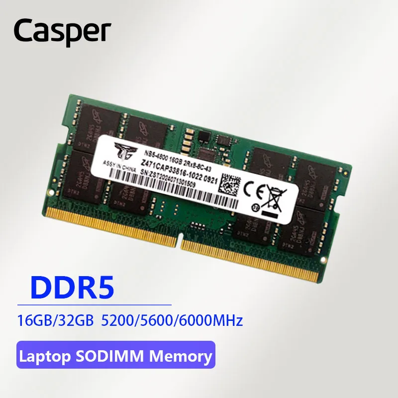 Оперативная память Casper DDR5 для ноутбука 32 ГБ 16 5200/5600/6000 МГц
