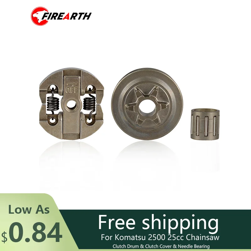 

Chainsaw Clutch Drum & Clutch Cover & Needle Bearing Fit For Komatsu 2500 25cc Chainsaw Spare Parts Garden Supplies Tools