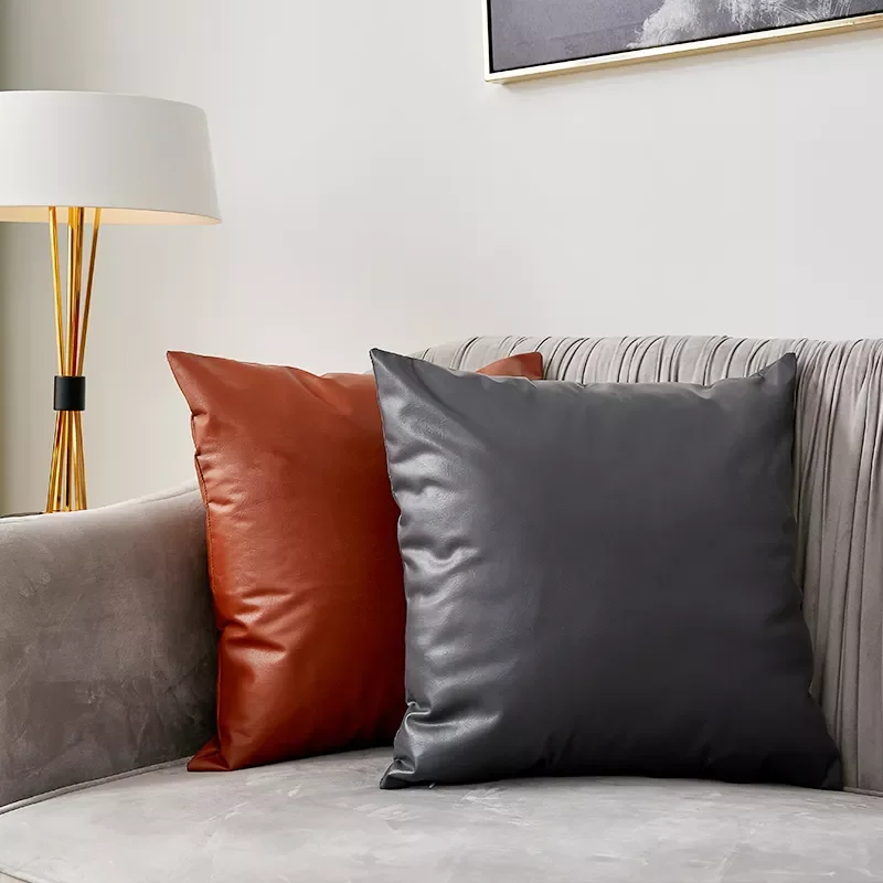 

Leather Cushion Cover Pillow Cover Nordic Decorative Pillows for Sofa Living Room Home Decor 18x18inch Pillowcase