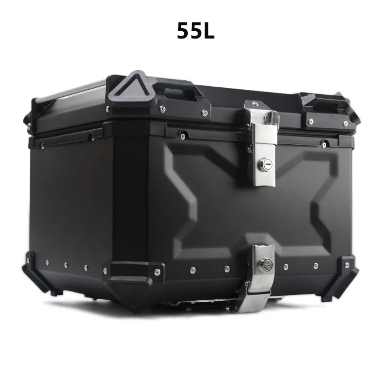 55L Universal Motorcycle Aluminum Alloy Rear Trunk Luggage Case Quick Release Electric Motorbike Waterproof Tail Box Storage Box enlarge