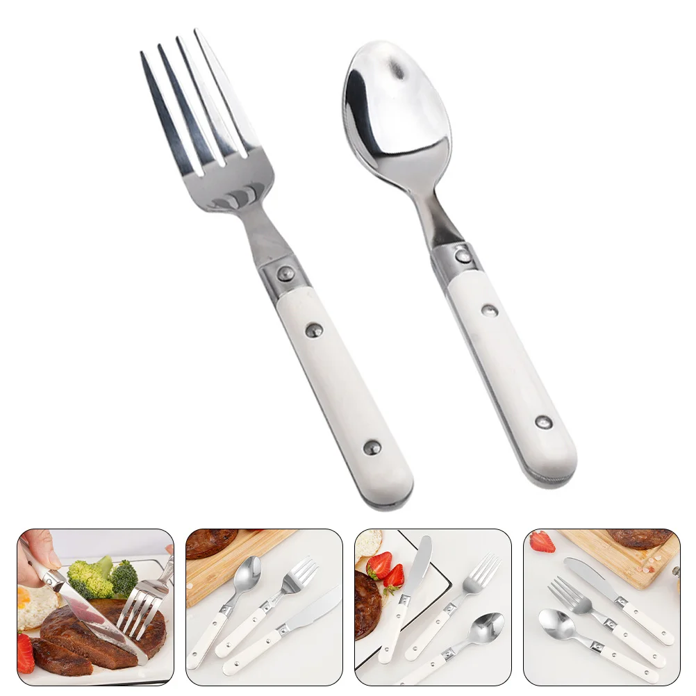 

Spoon Toddler Set Kids Silverware Tableware Kid Utensils Flatware Fork Baby Stainless Training Spoons Children Child Espresso