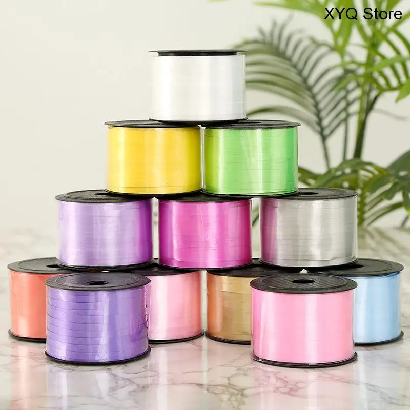 

Multi Color 100 Yards Balloon Ribbon Roll DIY Gifts Crafts Foil Curling Wedding Birthday Party Decorations Kids Supplies 5mm