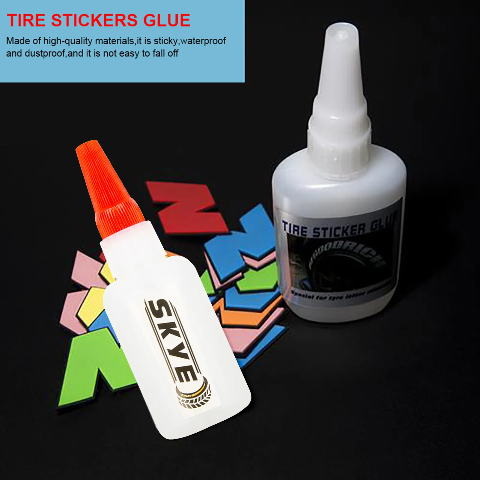 

40ML Tire 3D Letter Stickers Special Glue Car Tire Letter Stickers Glue Accessories Car Styling Letter Stickers Glue