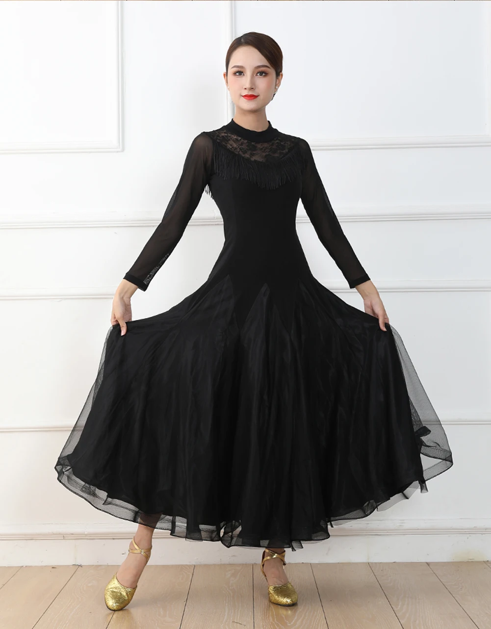 

Женское облегающее стандартное кружевное платье платья для конкурса бальных танцев Waltz, костюм для танго, фламенко, вальса, джазового соревнования