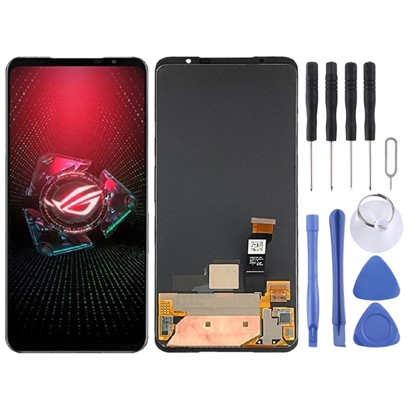 

ЖК-экран AMOLED для Asus ROG Phone 6 Pro с дигитайзером, полная сборка, запасные части, полноэкранная пленка из закаленного стекла