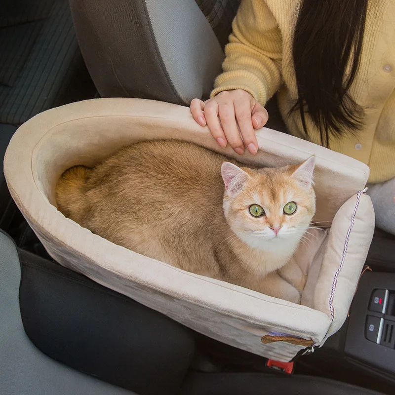 Portable Cat Dog Bed Central Control Car Safety Pet Seat Transport Dog Carrier Protector Dog Cat Travel Travel Accessories