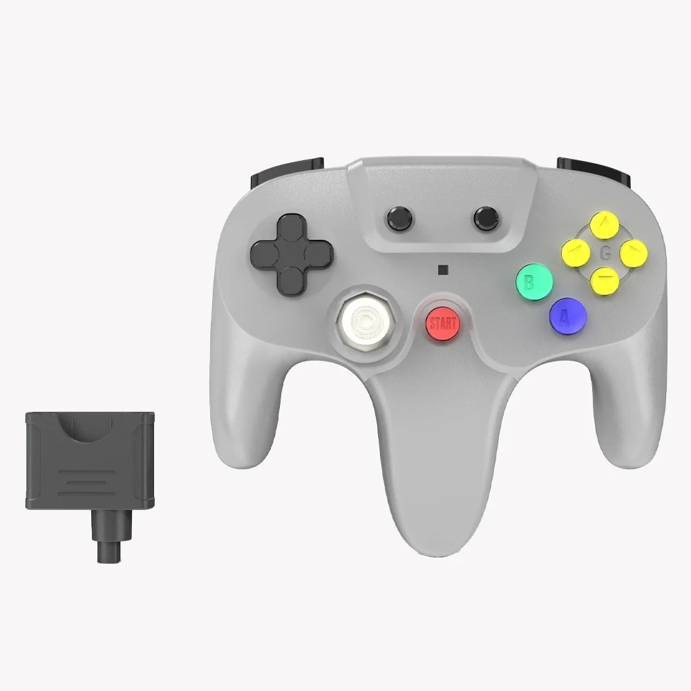 Беспроводной геймпад 2 4G для N64 контроллера консоли Nintendo 64 игровой пульт