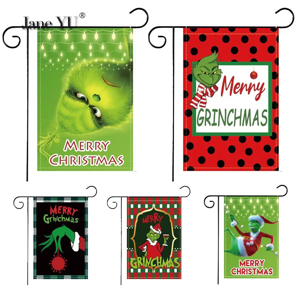 

2022 Christmas Garden Flag Merry Grinchmas Christmas Decorative Flag