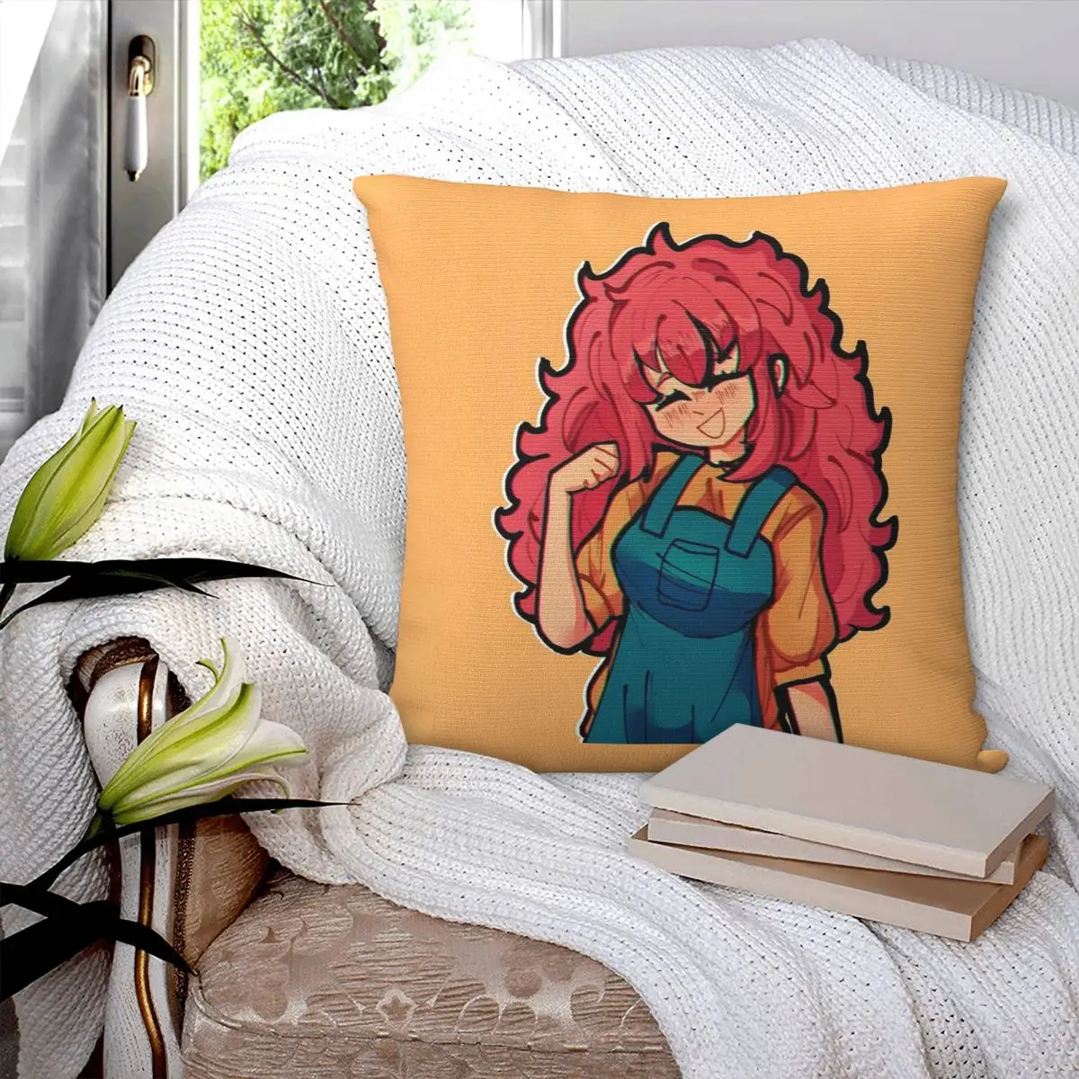 Квадратная наволочка Nao Egokoro из полиэстера декоративная комфортная для домашнего